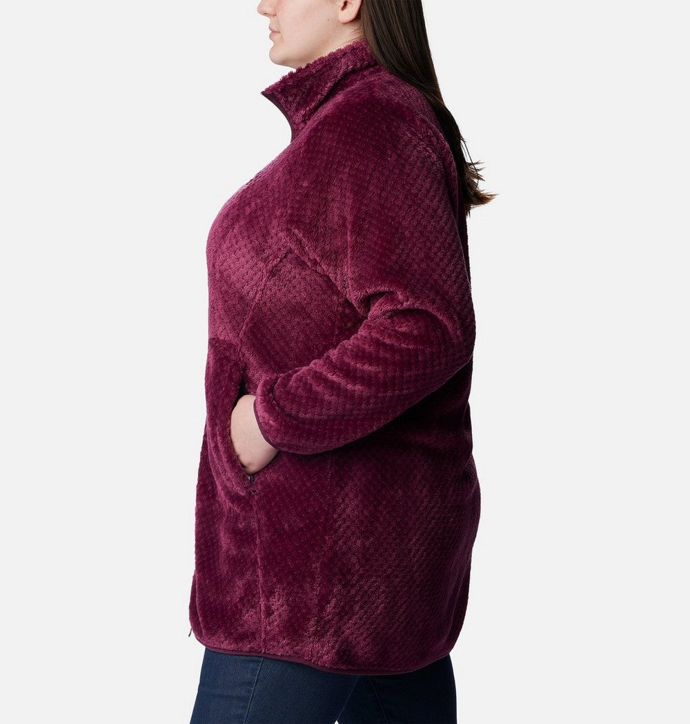 Women's Plus Long Full-Zip Fleece Jacket - Blue
