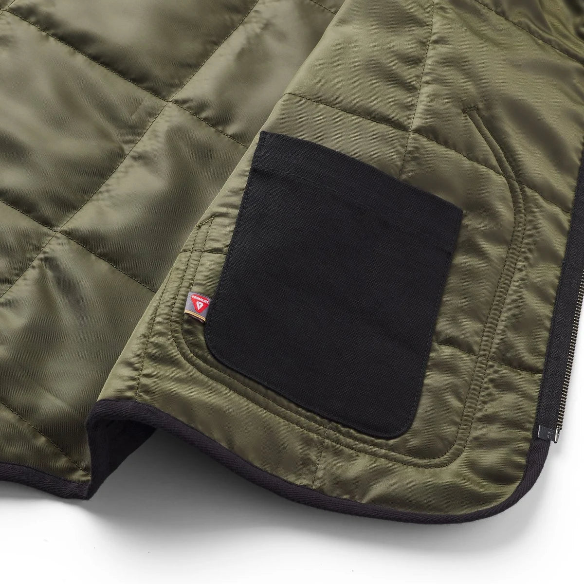 Insulated Cotton Canvas Utility Vest - Black Olive