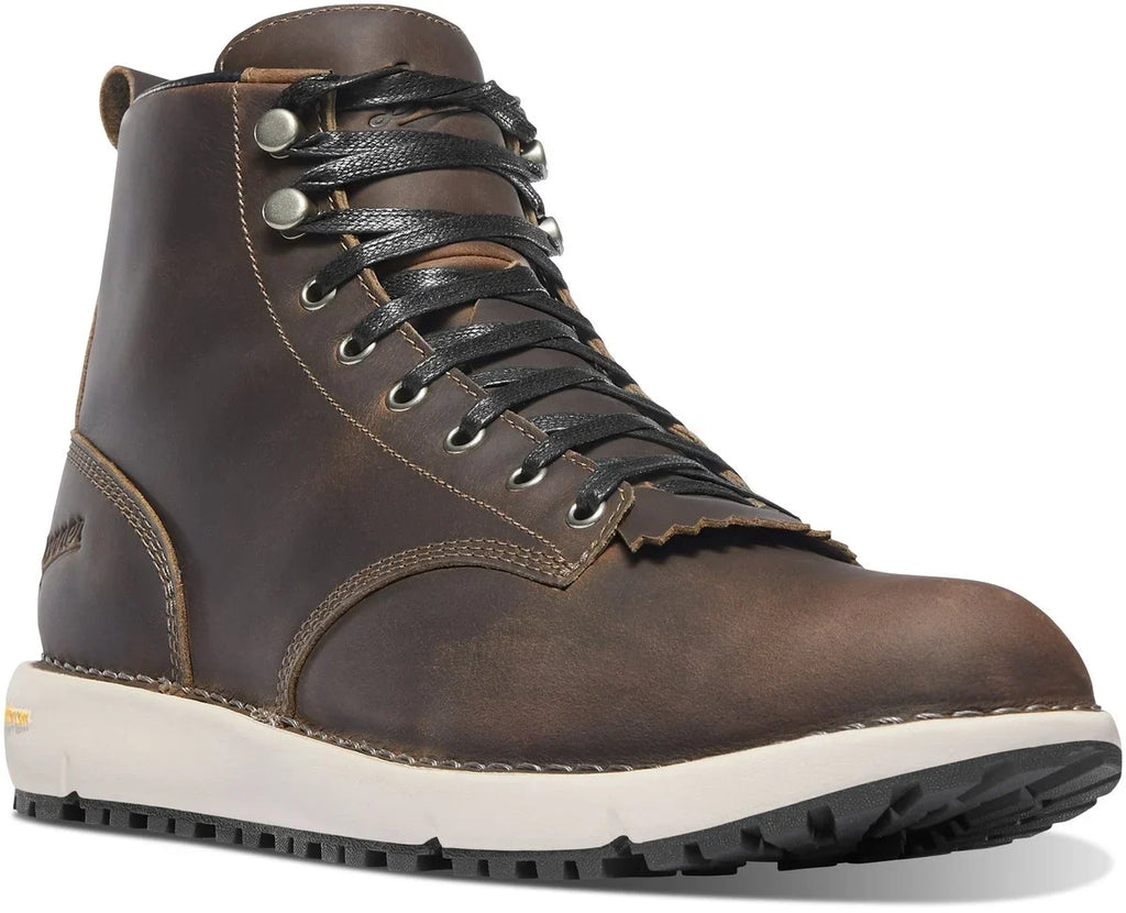 Leather Lace-Up Boots - Chocolate Brown