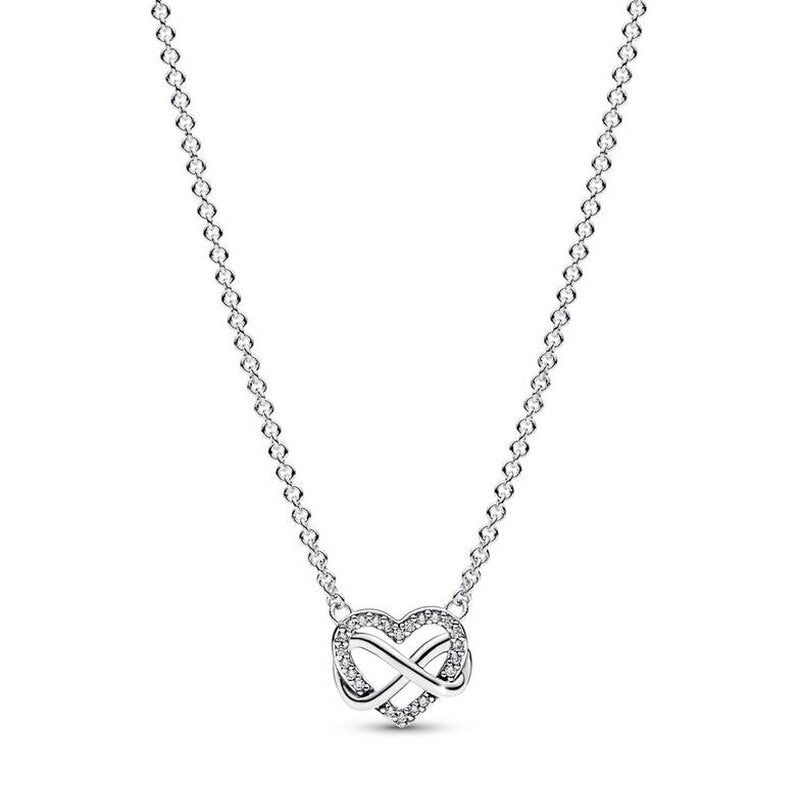Sterling Silver Infinity Heart Necklace