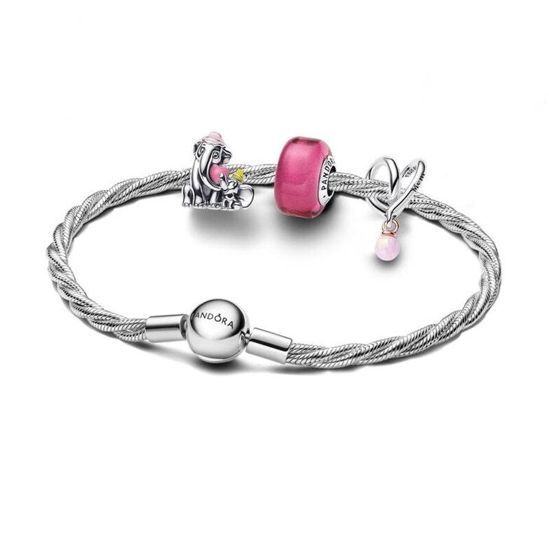 Elephant and Heart Charm Set