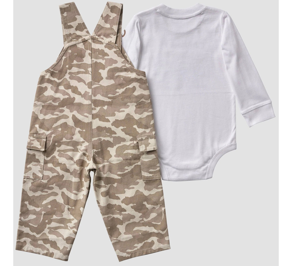 Baby Boys' Long Sleeve Bodysuit And Camo Overall Set