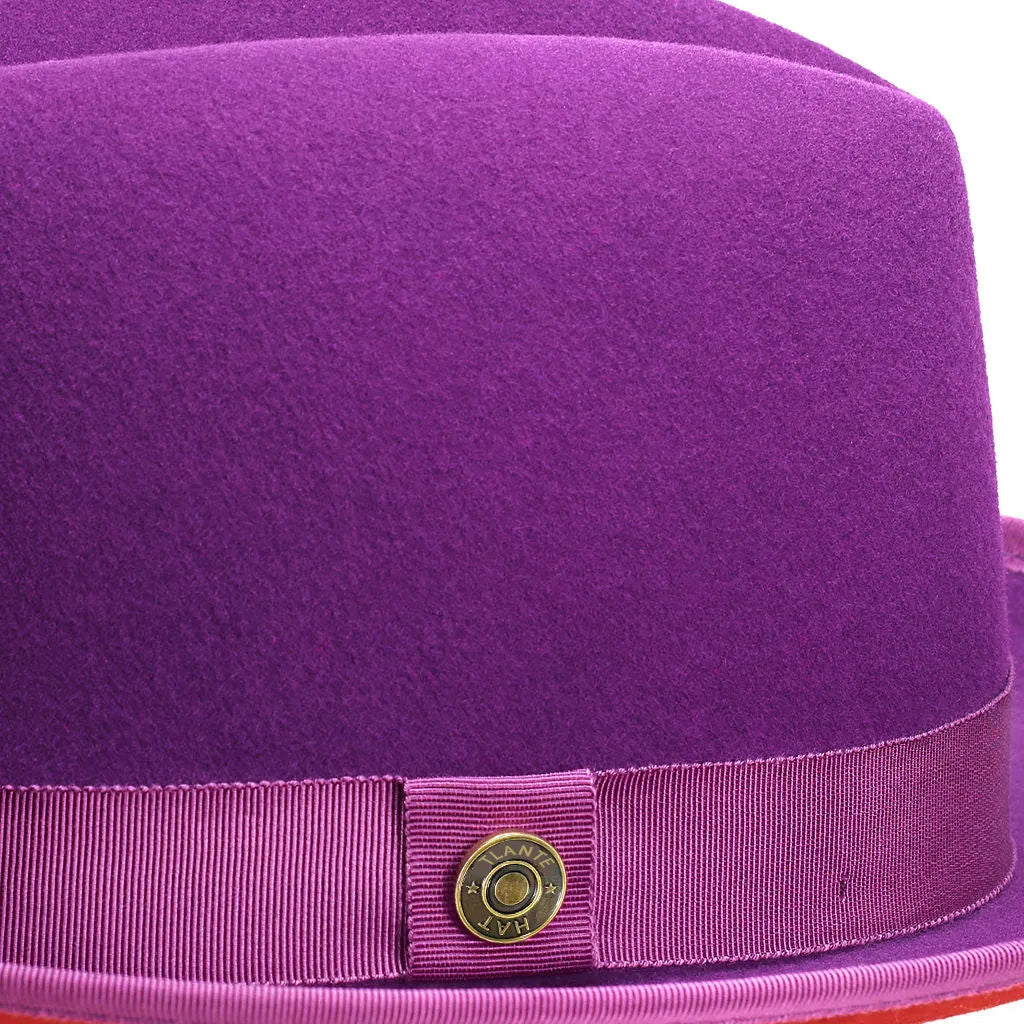 Classic Center-Creased Fedora-King (Violet Purple)