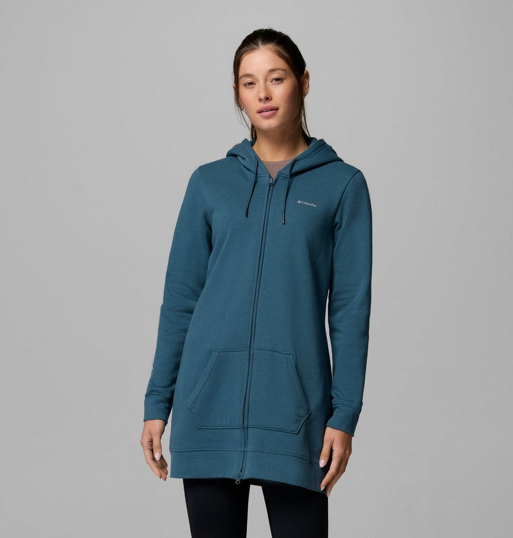 Women's Long Full-Zip Hoodie - Blue