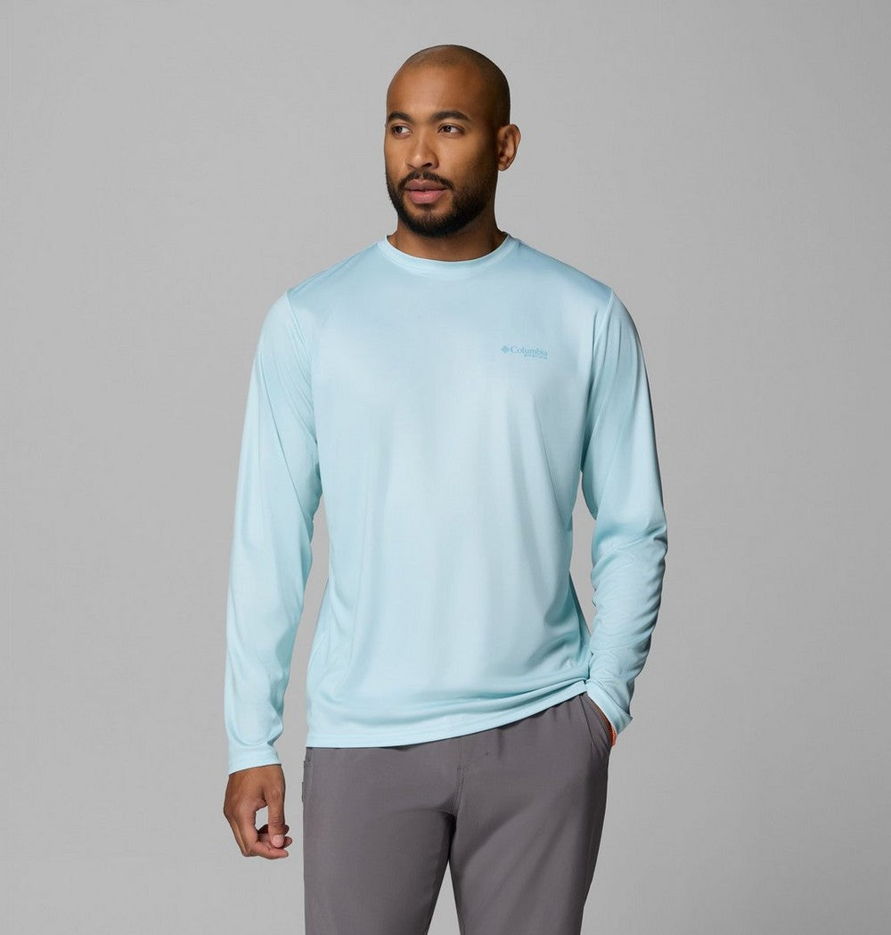 Men's Long Sleeve Fishing Shirt - Blue Navy