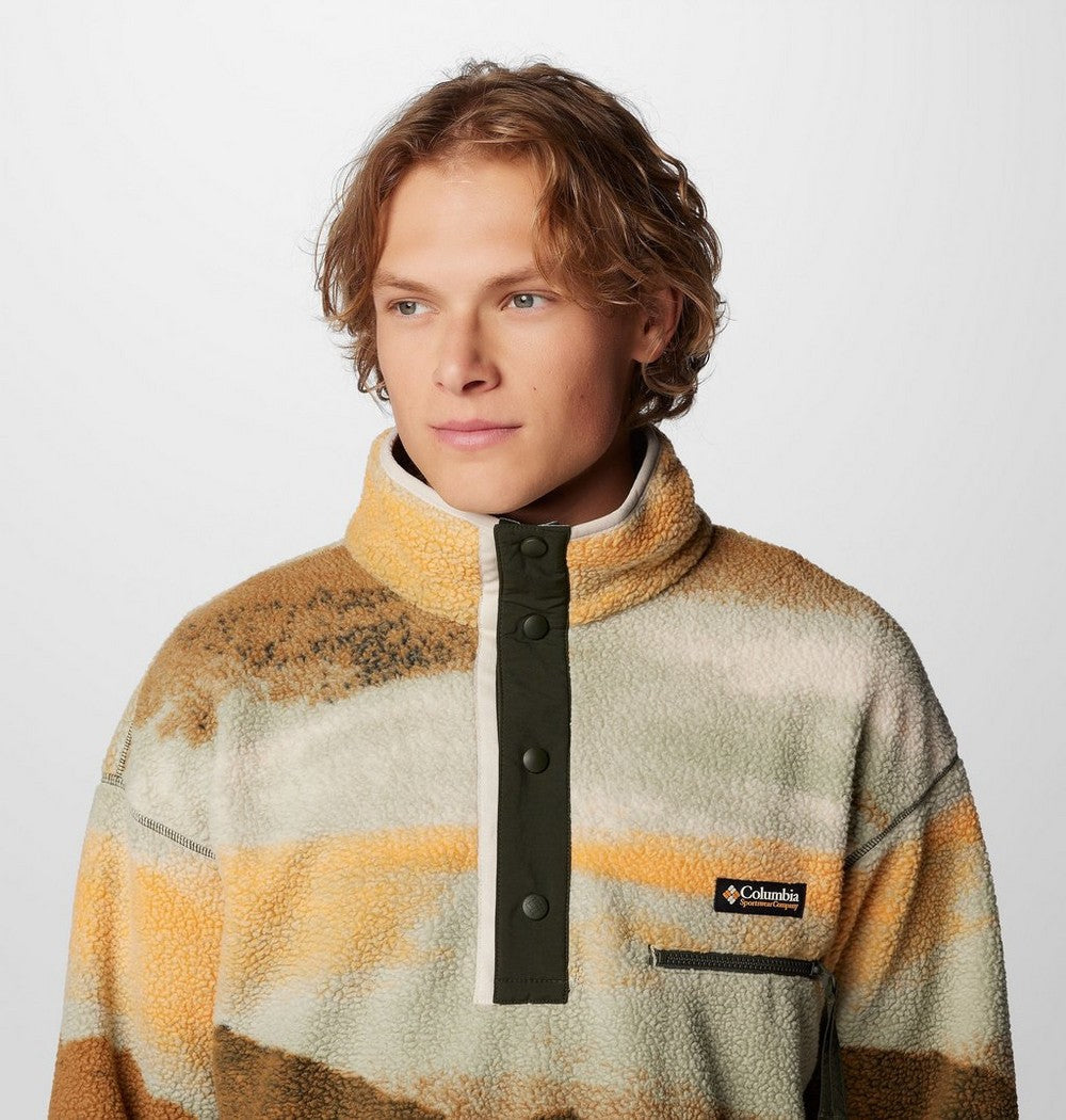 Men's Printed Half-Snap Fleece Pullover