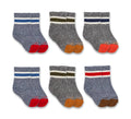 Kids' Cushioned Crew Socks, 6-Pack - Navy