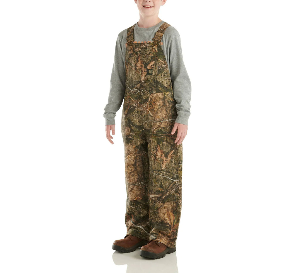 Kids' Insulated Camo Canvas Bib Overalls