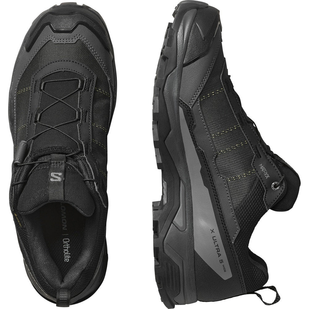 Men's Wide Waterproof Hiking Shoes - Black