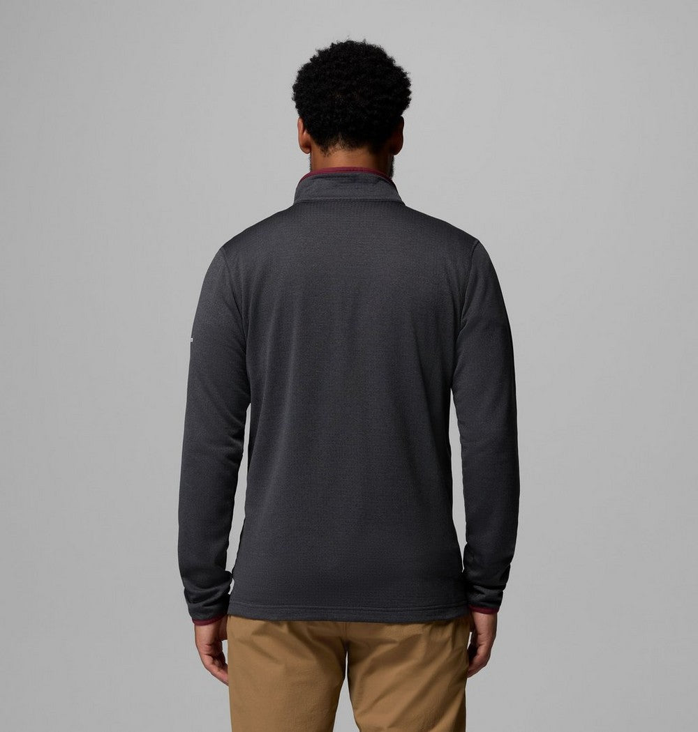 Men's Grid Fleece Half-Zip Pullover - Black