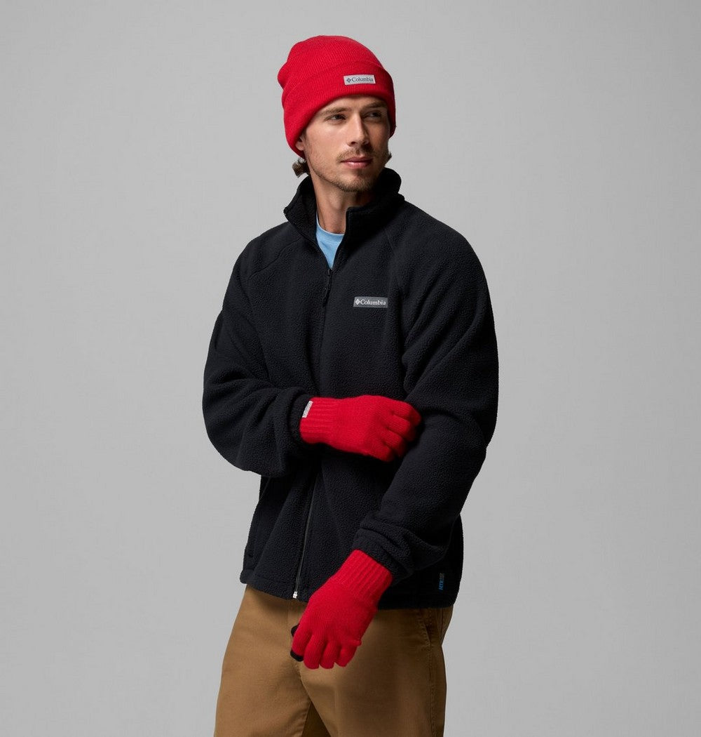 Knit Beanie and Touchscreen Glove Set - Black