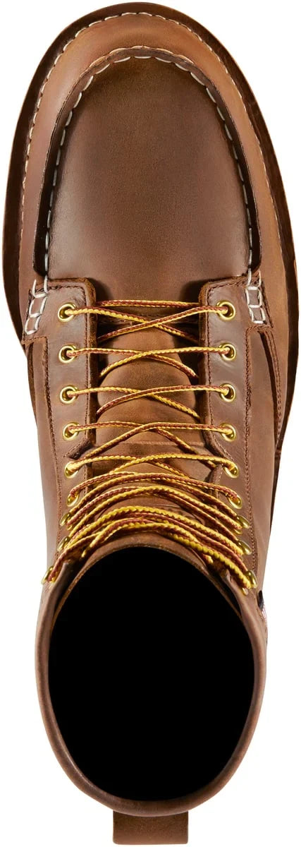 8-Inch Steel Toe Moc Toe Work Boot - Tobacco