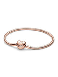 Rose Gold-Plated Heart Clasp Chain Bracelet