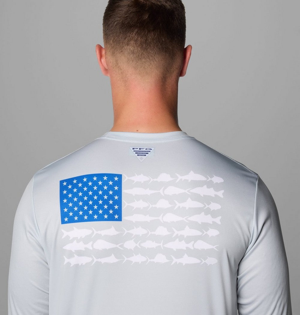 Men's Long Sleeve Fishing Shirt - Blue Navy