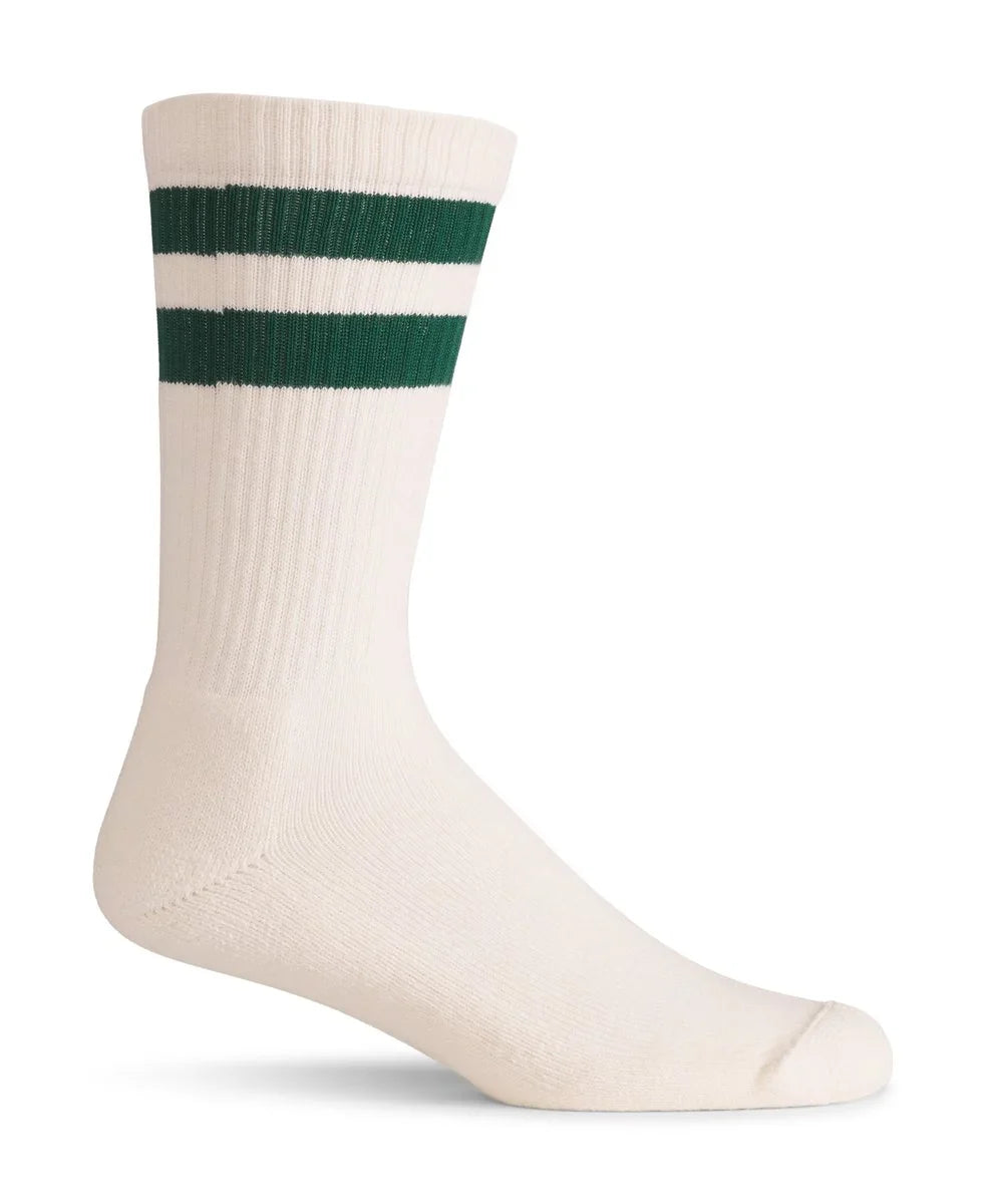 Organic Cotton Crew Socks - Natural Green