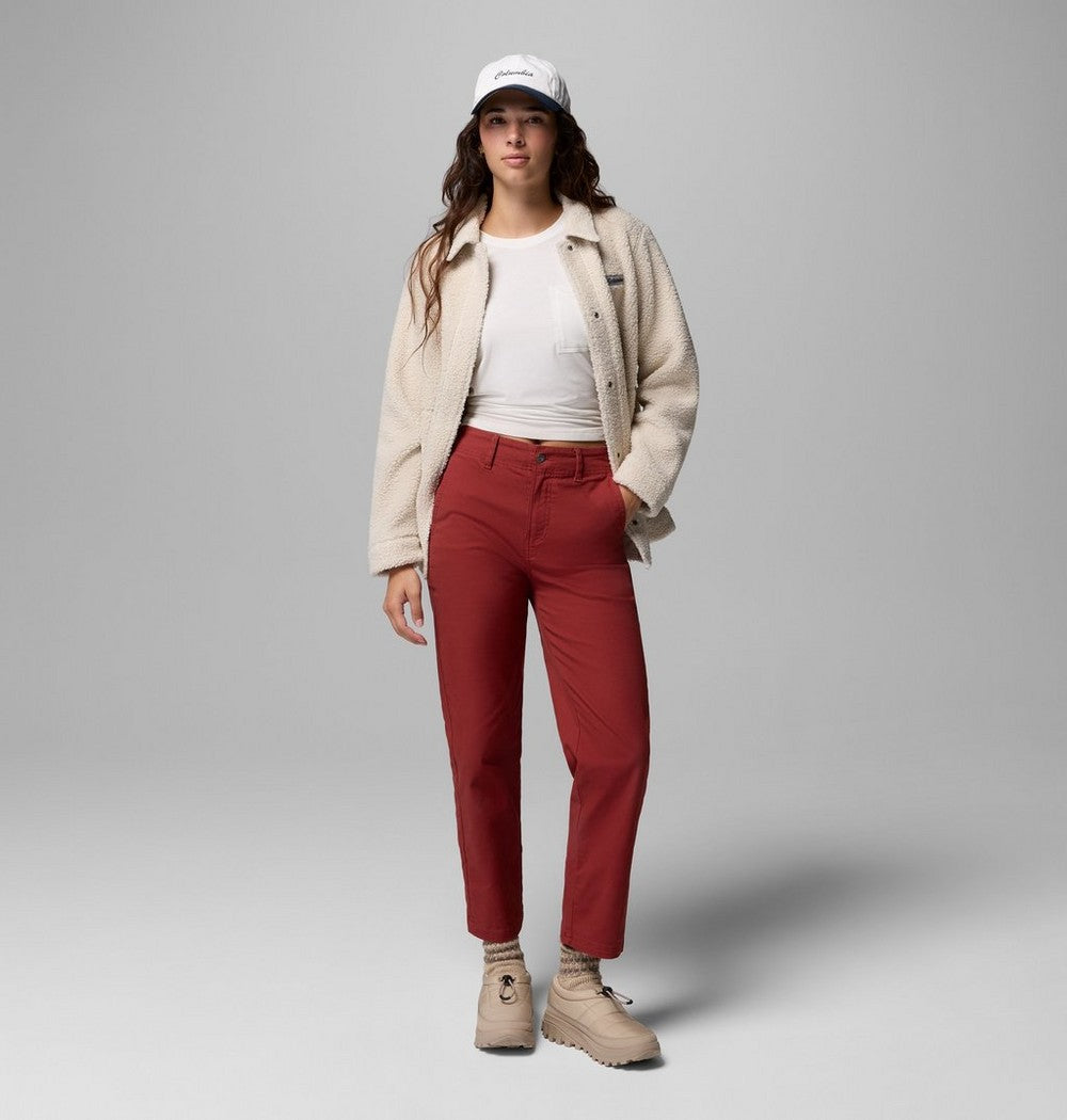 Women's High-Rise Straight Leg Pants - Red