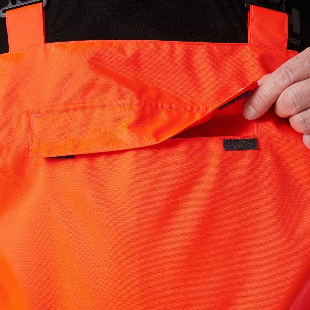 High-Visibility Waterproof Shell Bib Pants - Orange