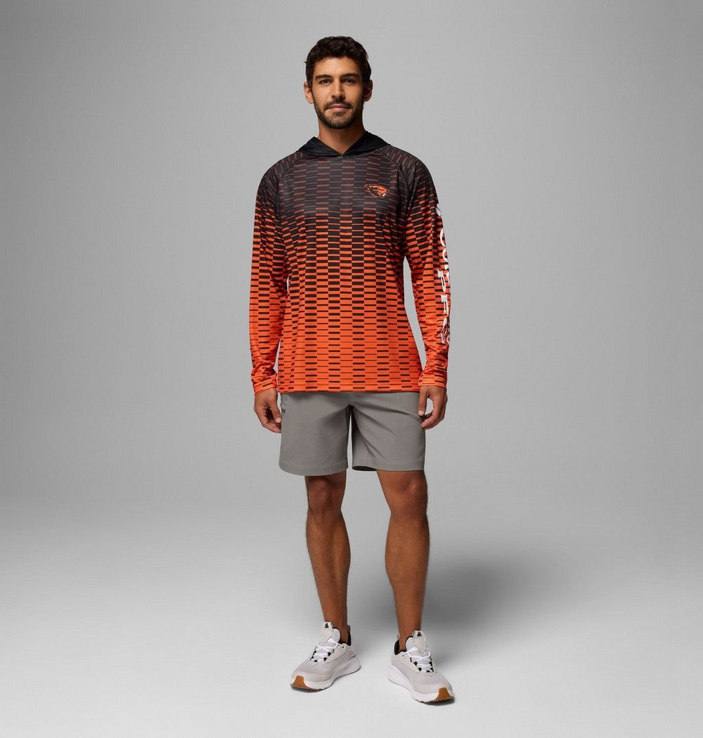 Men's UPF 50 Team Logo Sun Hoodie - Black
