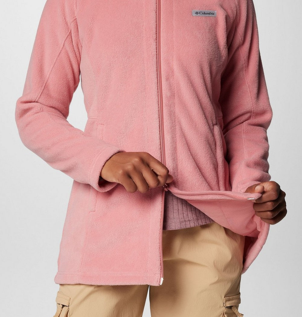 Women's Long Fleece Hoodie - Pink