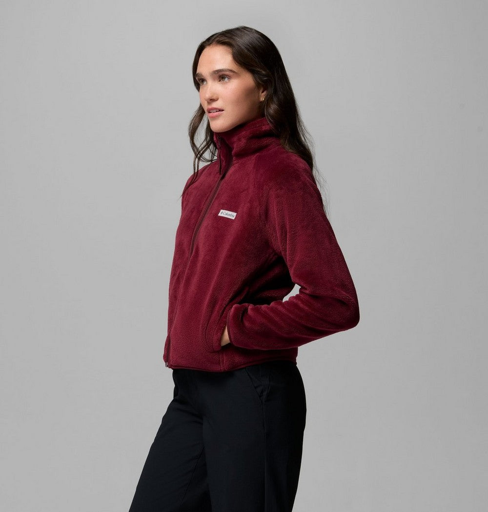 Women's Cropped Sherpa Full-Zip Fleece - Green