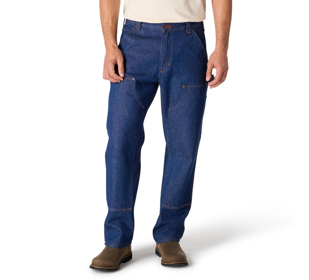 Men's Double-Knee Denim Work Pants - Indigo