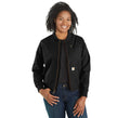 Women's Stretch Canvas Bomber Jacket - Brown