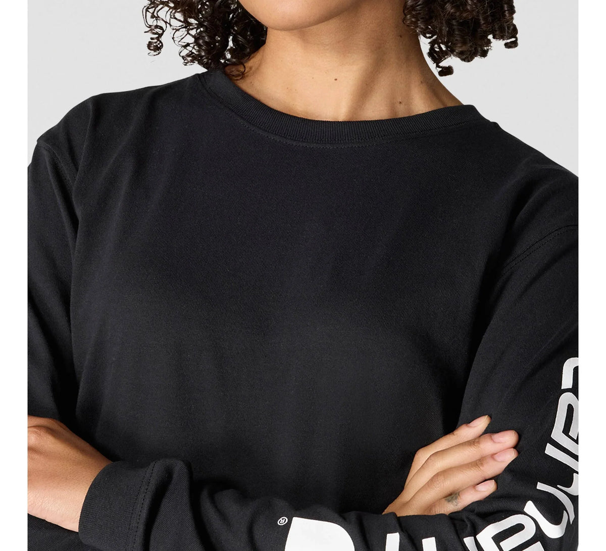 Women's Loose Long Sleeve Logo T-Shirt - Pink