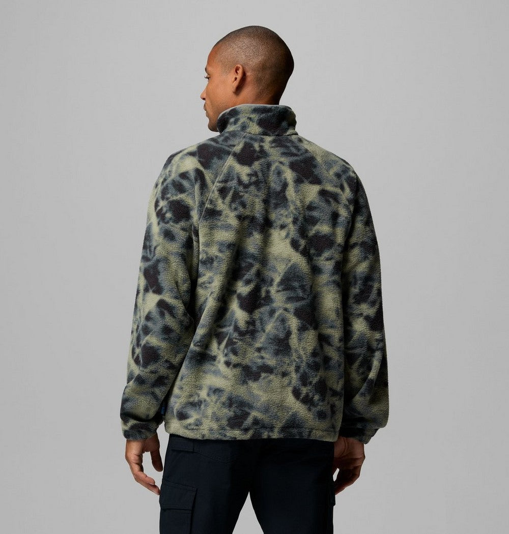 Men's Printed Fleece Half-Zip Pullover - Sage