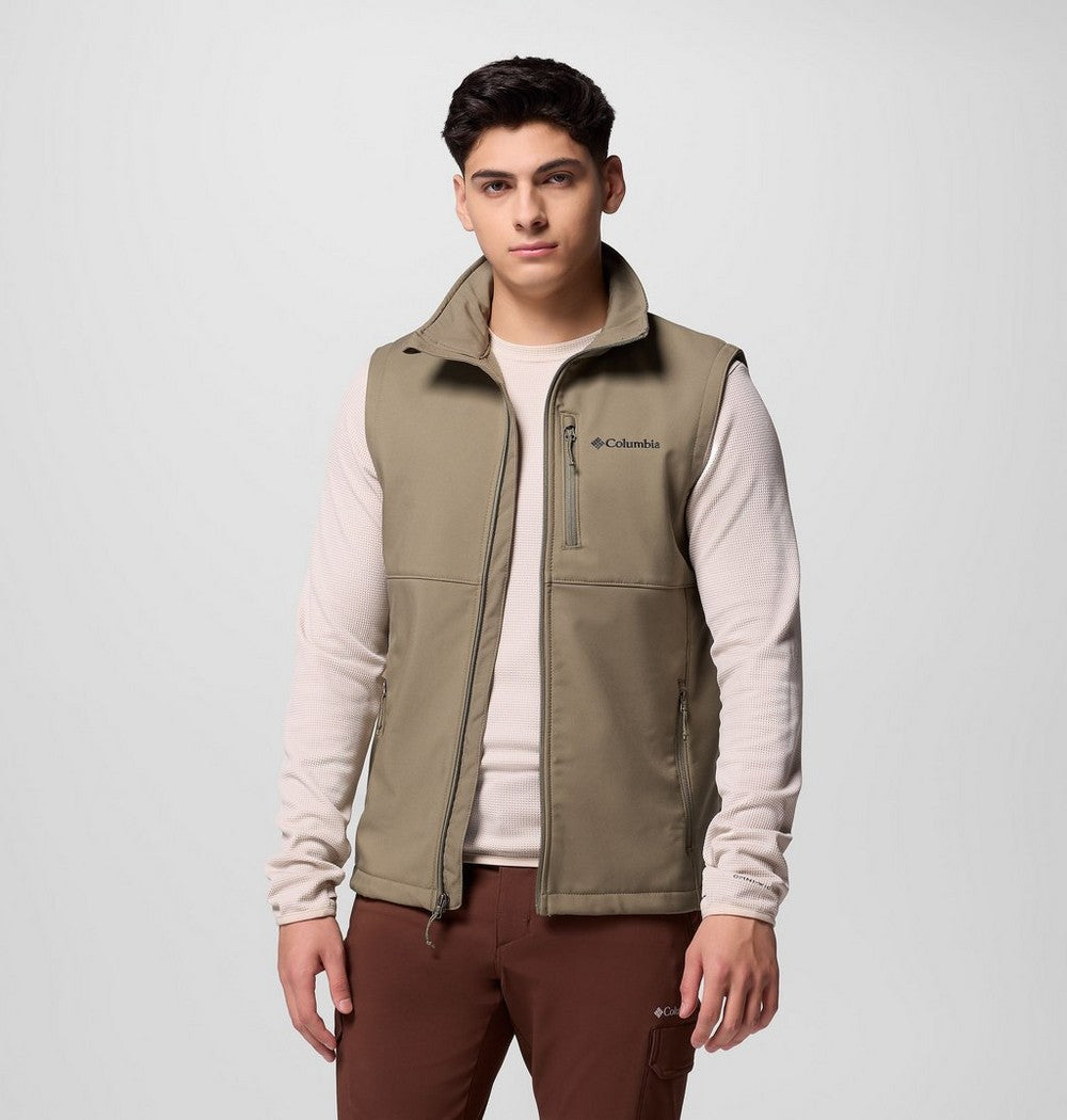 Men's Wind-Resistant Softshell Vest - Gray