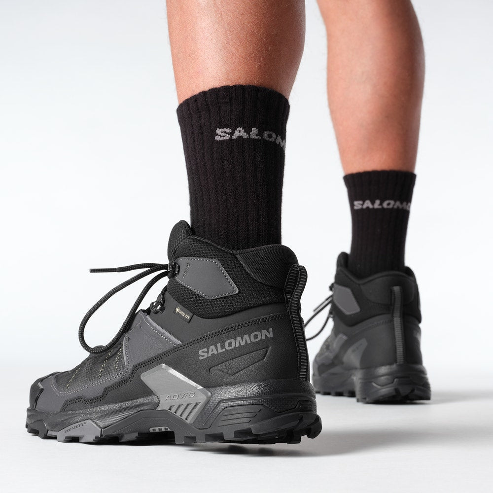Men's Wide Waterproof Mid Hiking Boots - Gray