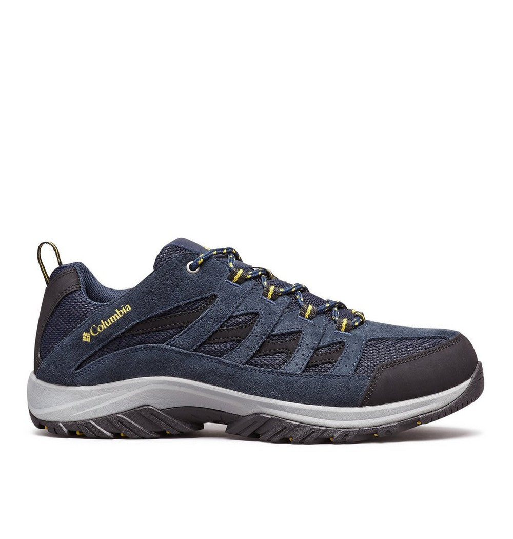 Men's Leather And Mesh Hiking Shoes - Gray