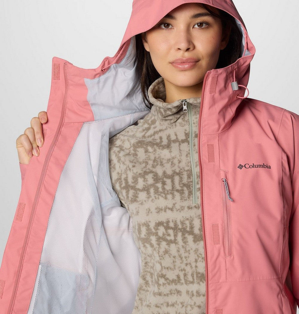 Women's Waterproof Rain Jacket - Coral