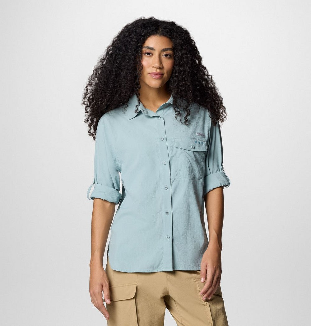 Women's UPF 50 Roll-Tab Fishing Shirt - Lavender