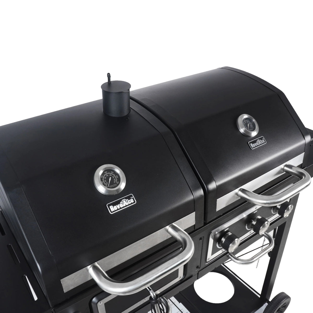 Dual Fuel Gas And Charcoal Combo Grill, Black With Stainless - GBC1793W