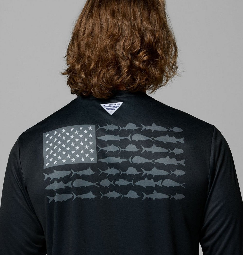 Men's Long Sleeve Fishing Shirt - Blue Navy