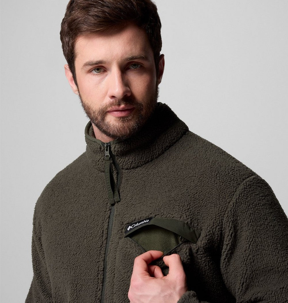 Men's High-Pile Full-Zip Fleece Jacket - Navy