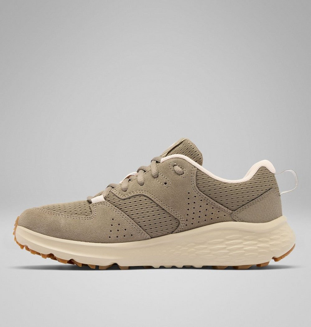 Women's Mesh And Suede Walking Shoe - Beige