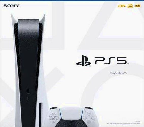Sony PlayStation 5 Disc Console, White, 1 Controller - 3006634