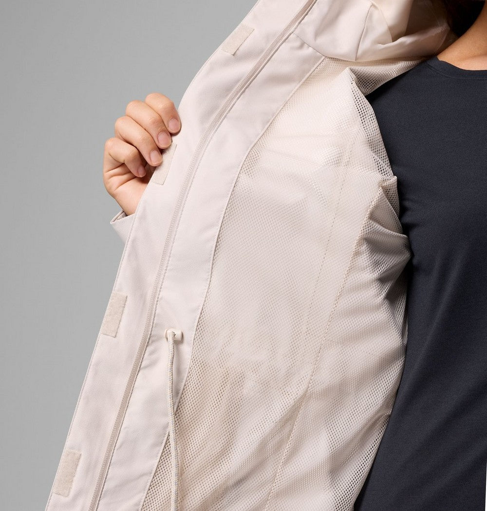 Women's Long Waterproof Rain Jacket - Mauve