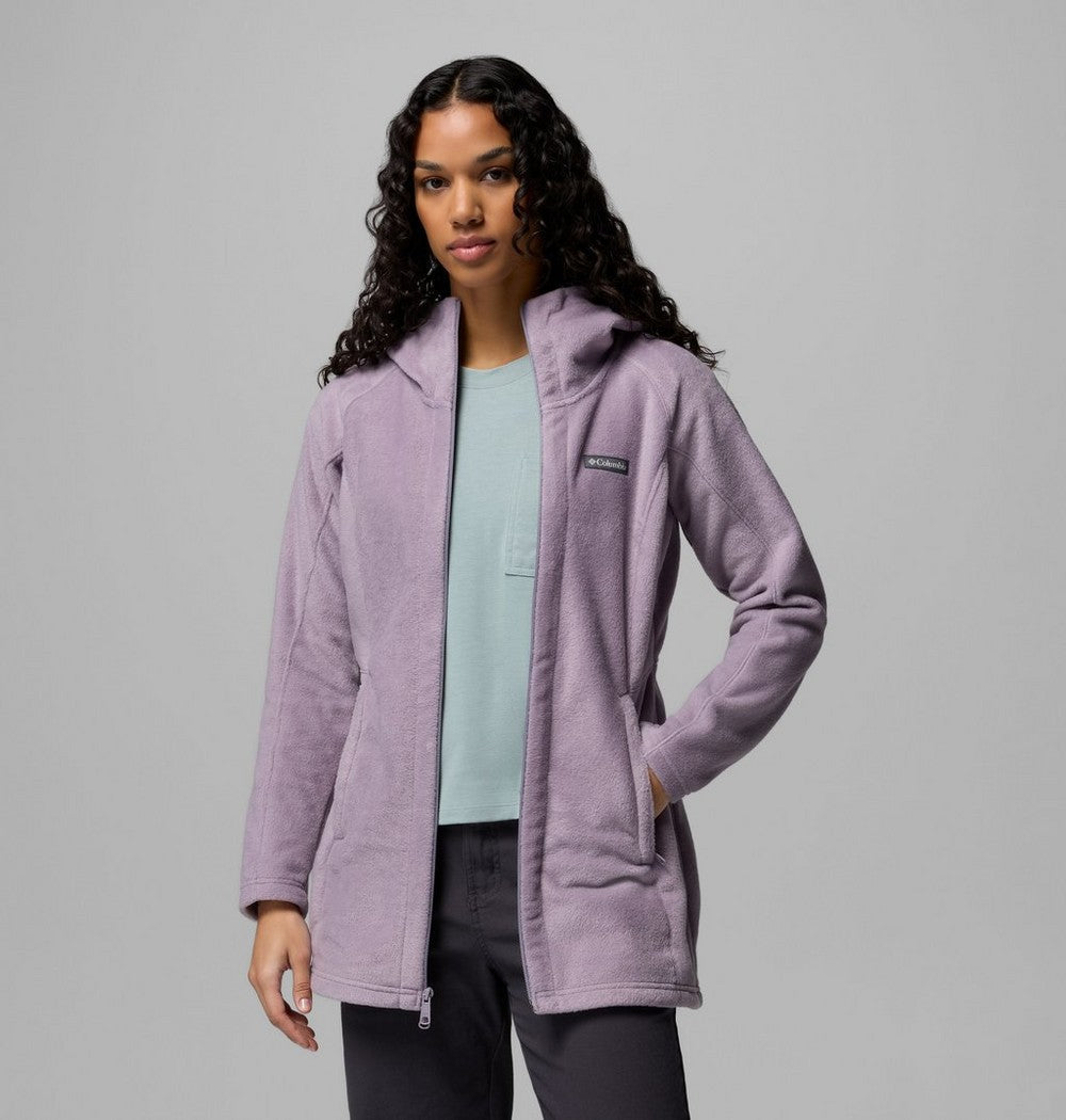 Women's Long Fleece Hoodie - Pink