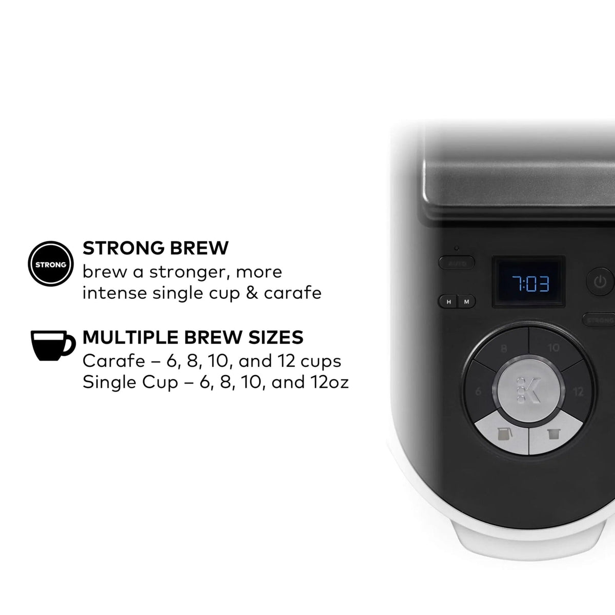 Keurig Single Serve & Carafe Coffee Maker, 60 oz Water Reservoir, 12-Cup Thermal Carafe - K-Duo Plus