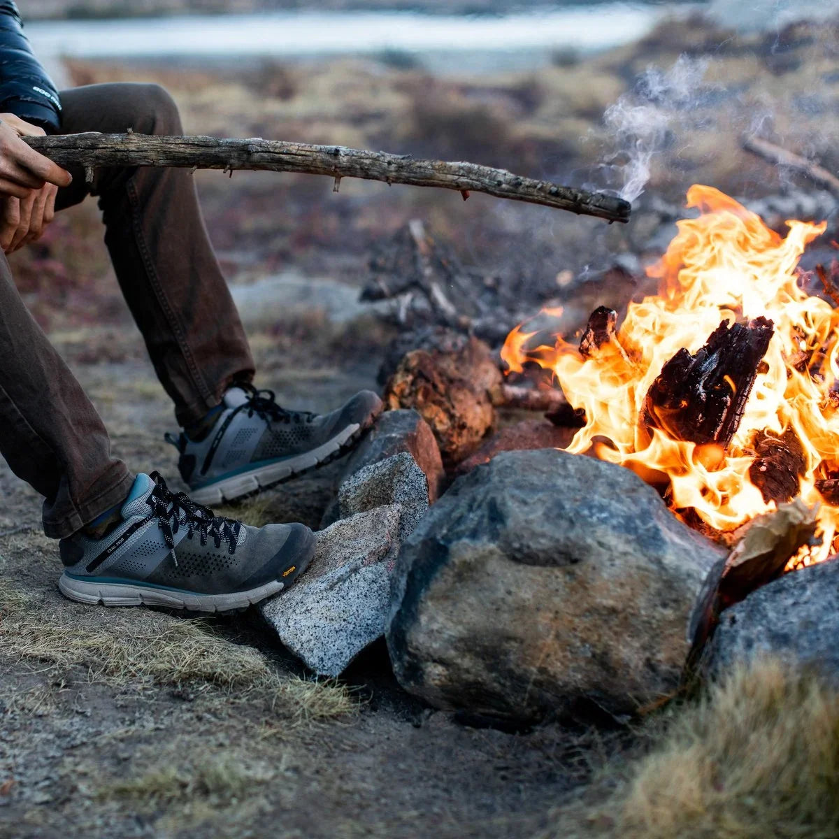 Men's Low Hiking Shoe - Charcoal/Blue