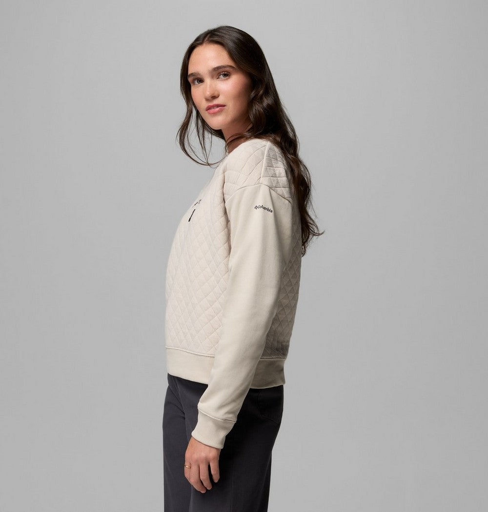 Women's Quilted Crewneck Sweatshirt - Gray