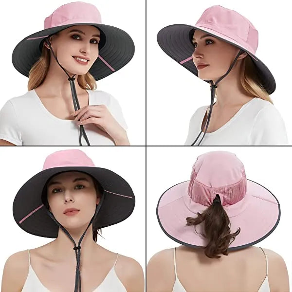 Sun Hat For Men/Women, Waterproof Wide Brim Bucket Hat Foldable Boonie Hat For Fishing Hiking Garden Safari Beach Upf 50/Waterproof