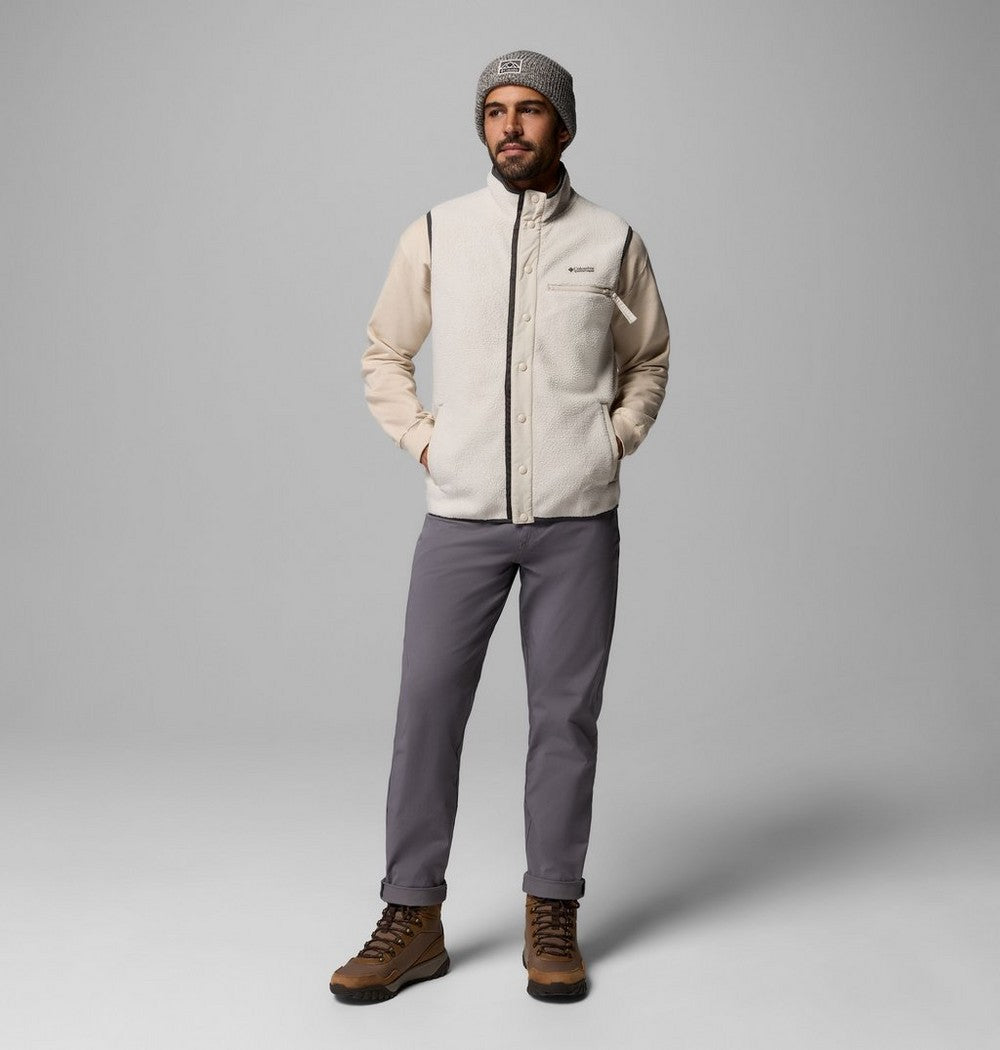 Men's Sherpa Fleece Snap Vest - Black