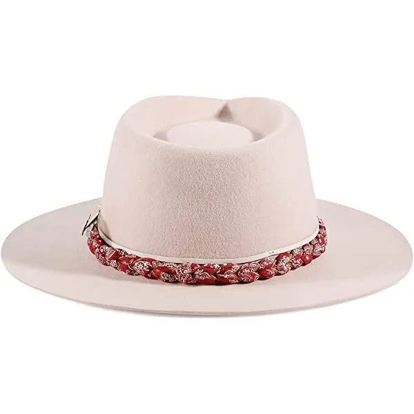 Vintage Fedora Lightning Hat-Cream Pink