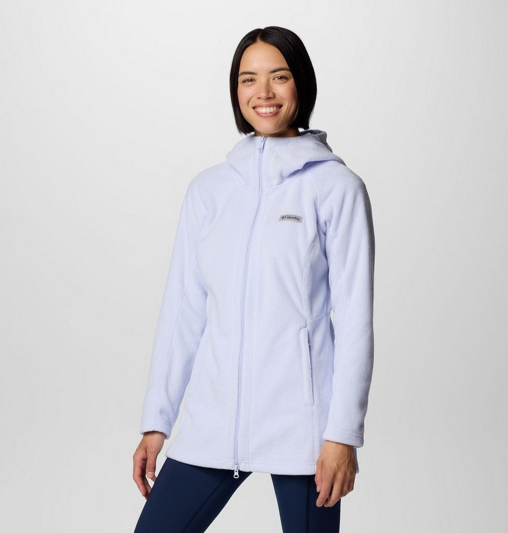 Women's Long Fleece Hoodie - Pink