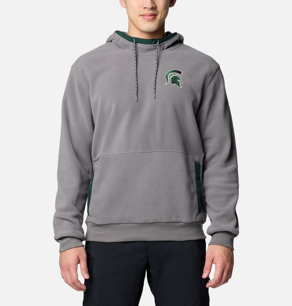 Men's School Logo Fleece Hoodie - Gray