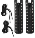 8-Inch Leather Lace-In Boot Zipper - Black