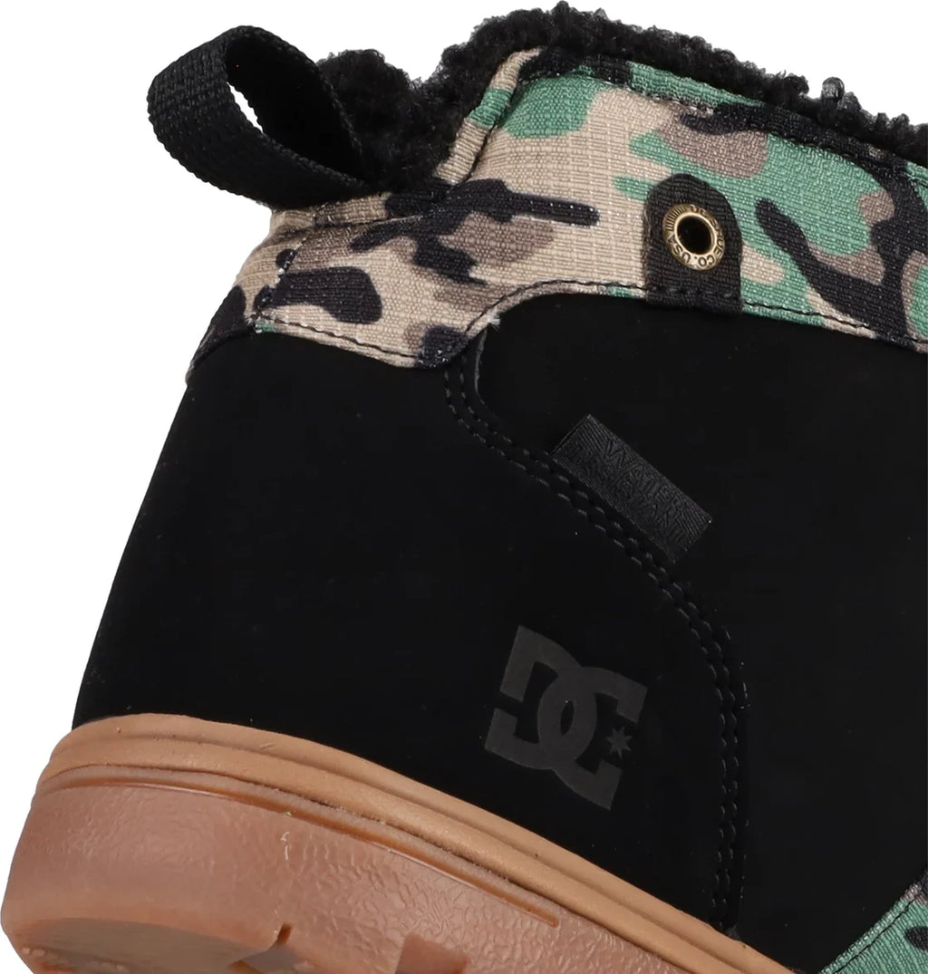 Men's Sherpa-Lined Winter Boots - Black Camo